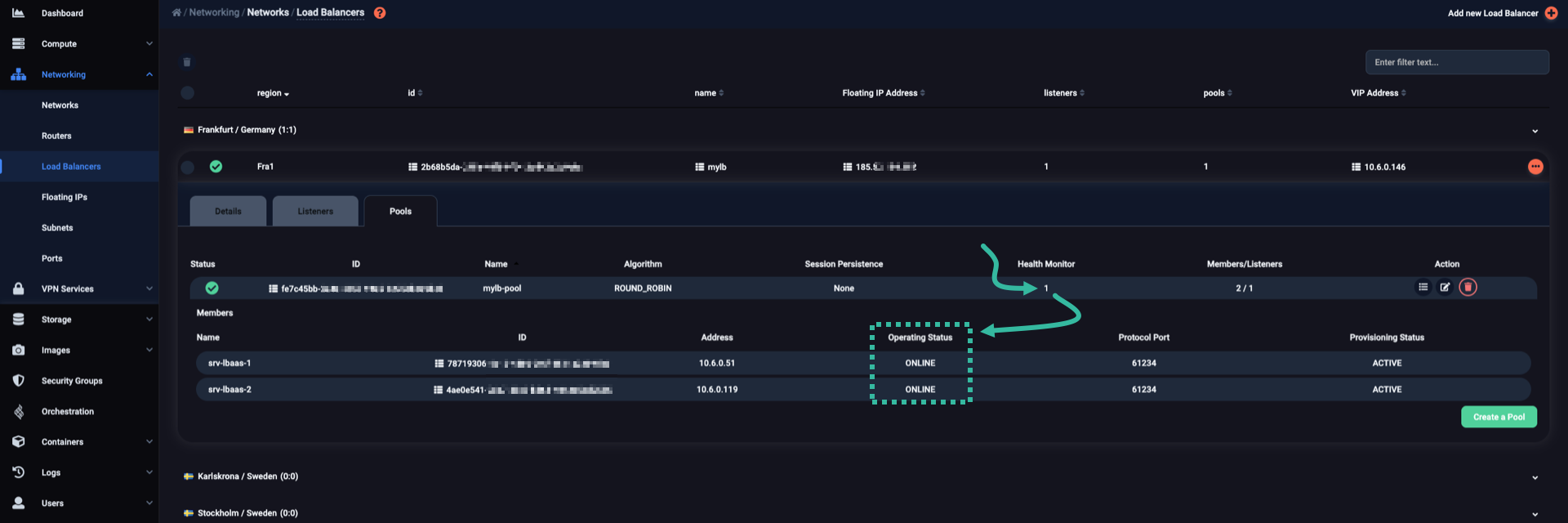 Check members operating status