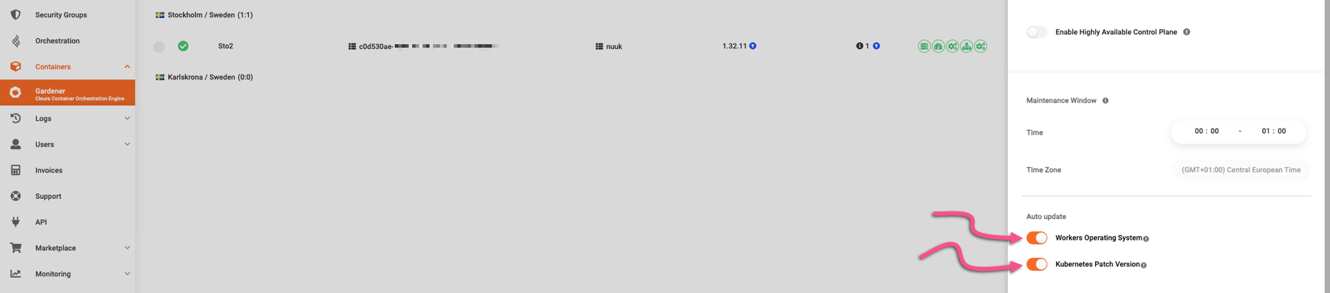 Disable automatic upgrades