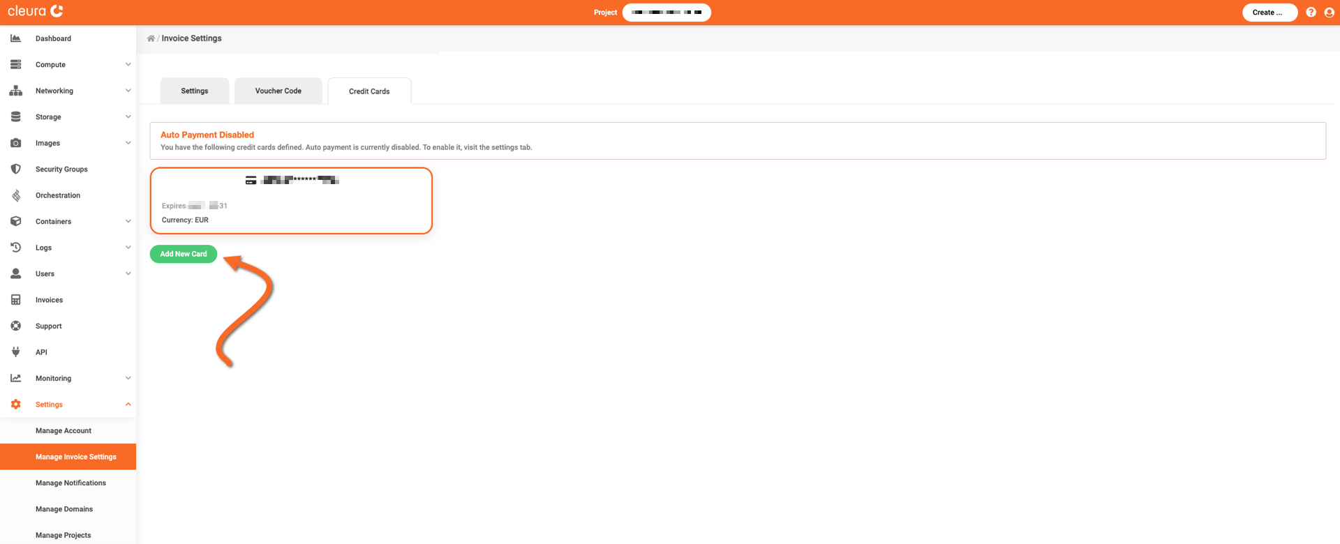 Change an existing credit card