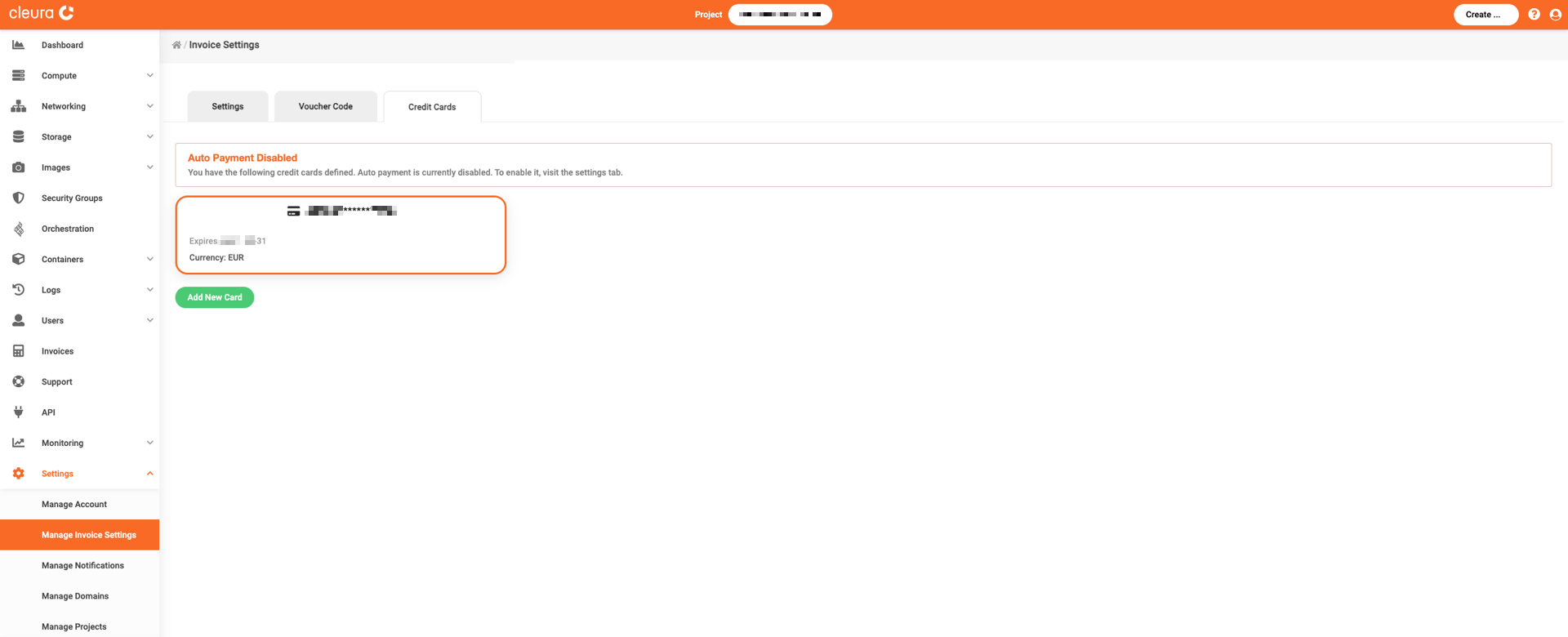 New credit card successfully added