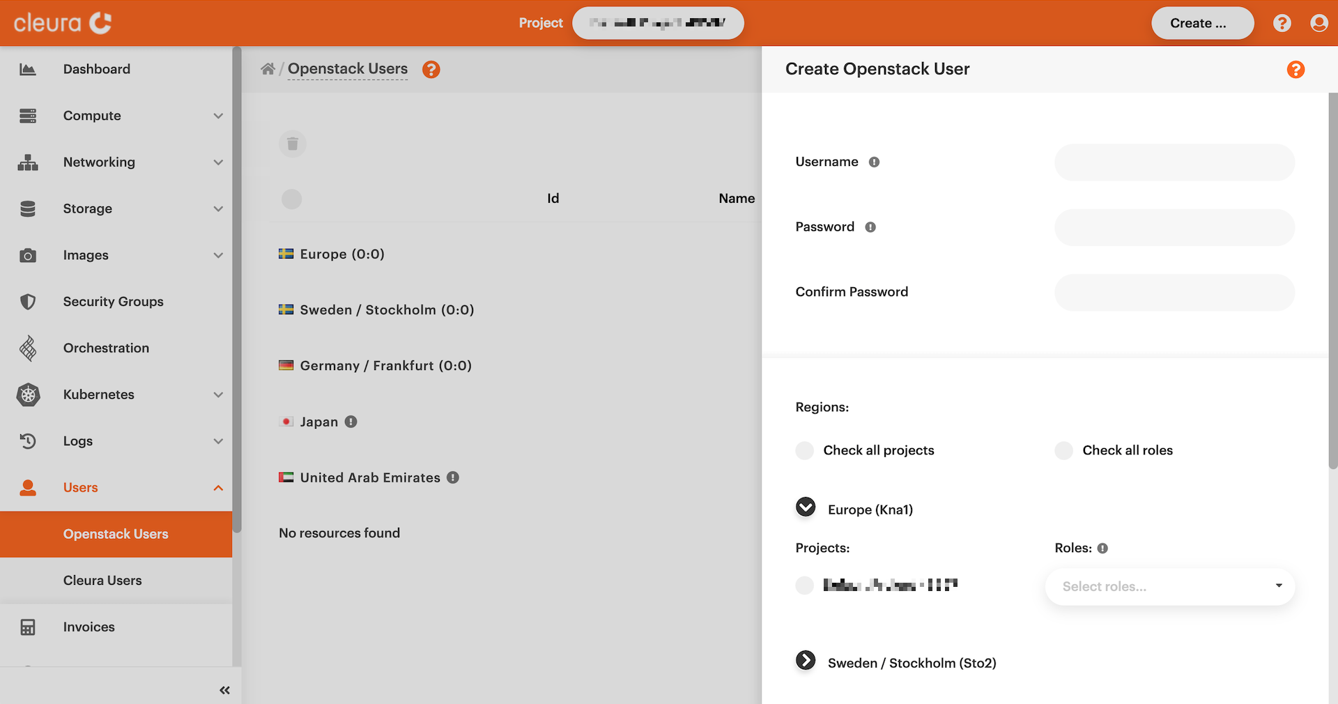 Create new OpenStack user