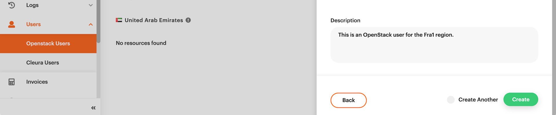 User description and creation