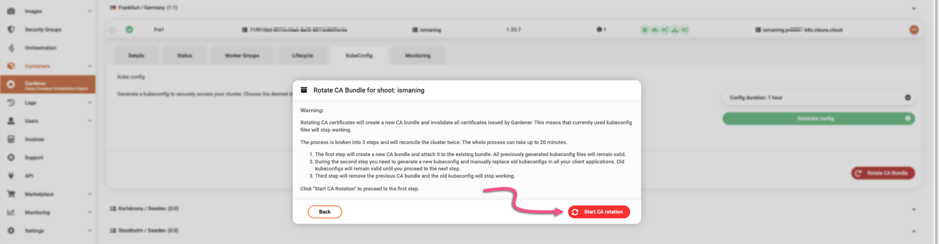 Detailed information regarding the whole CA bundle rotation process