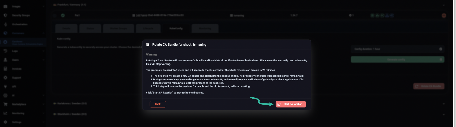 Detailed information regarding the whole CA bundle rotation process