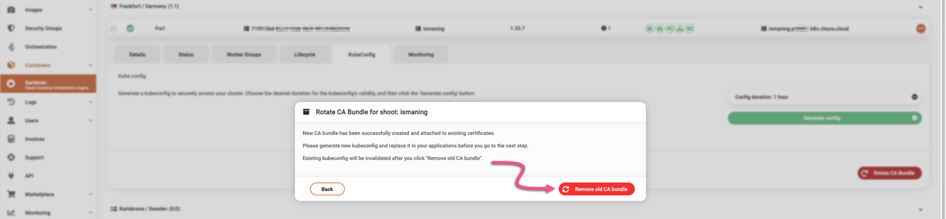 Removing the old CA bundle
