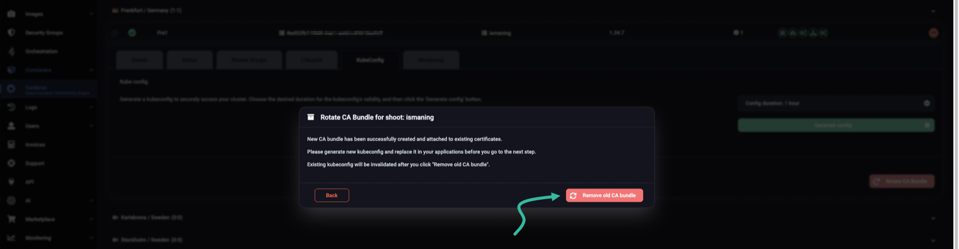 Removing the old CA bundle