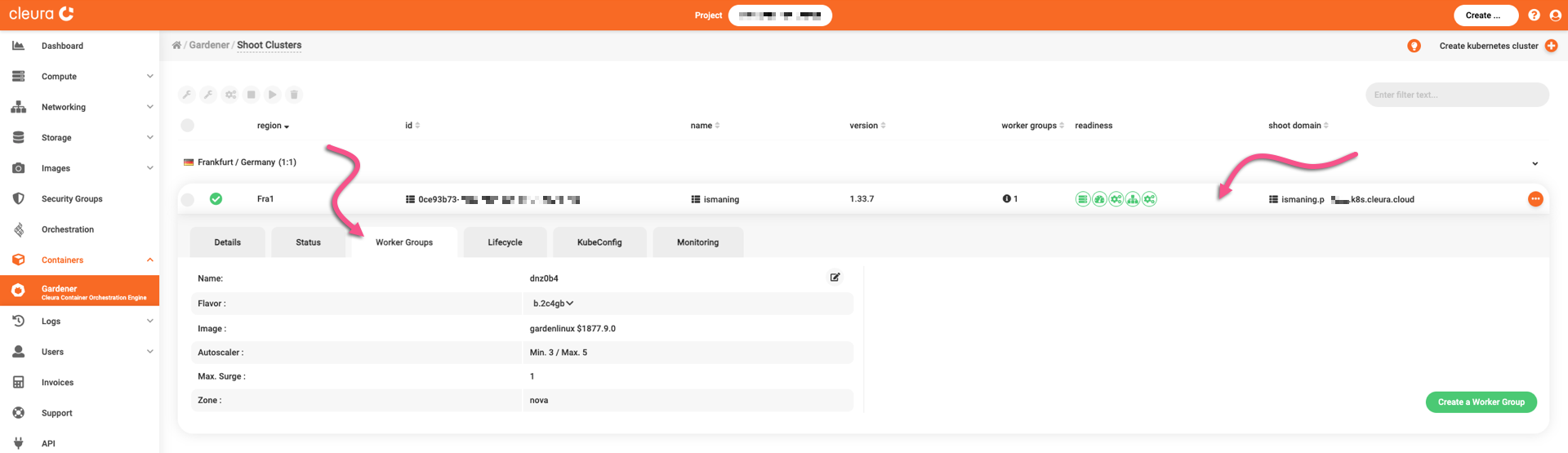 View Worker Group details