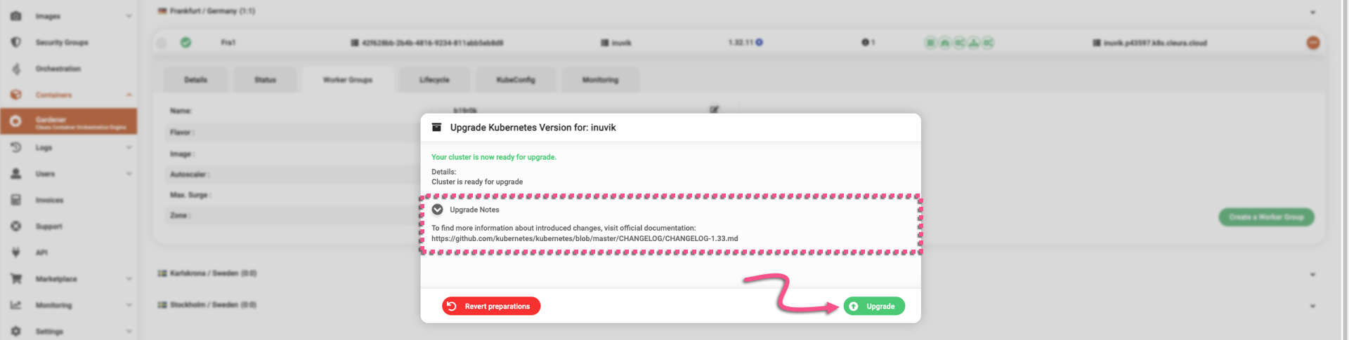 Upgrade notes are available