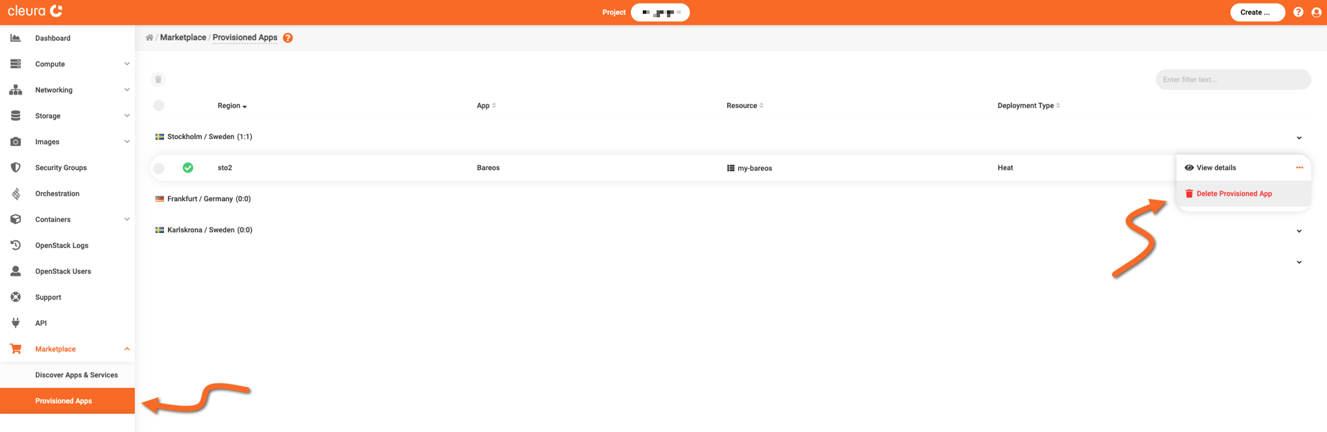 Request the deletion of Bareos