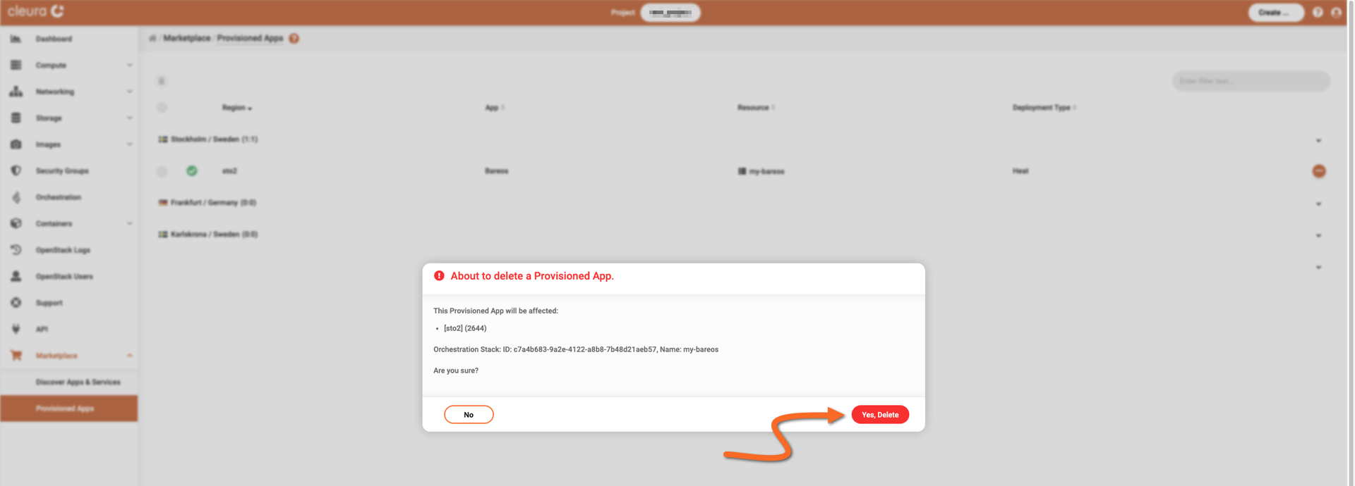 Make sure you are about to delete Bareos