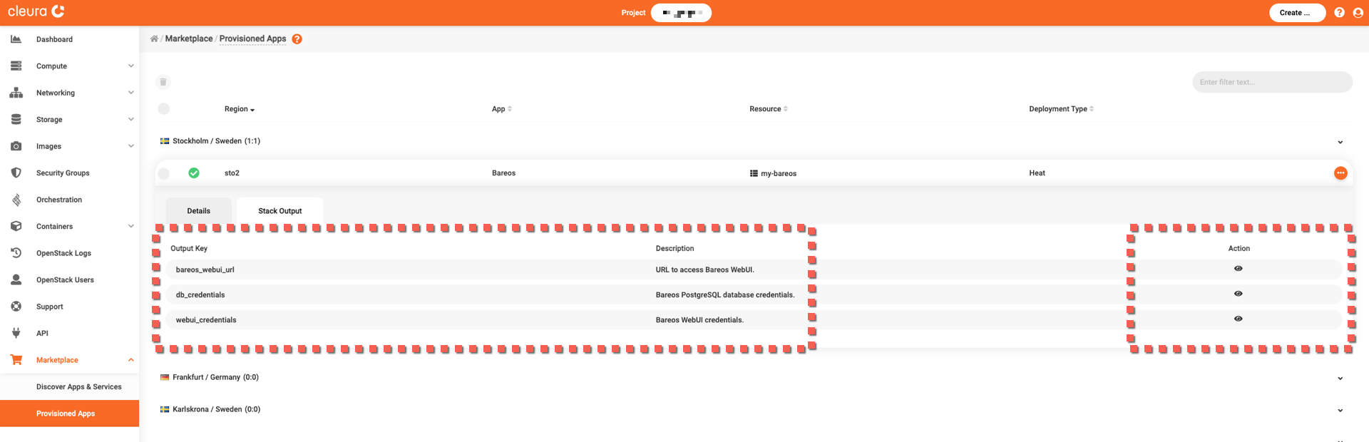 Get the URL and the administrator user password