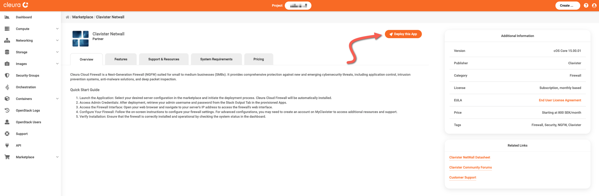 Start the firewall deployment process