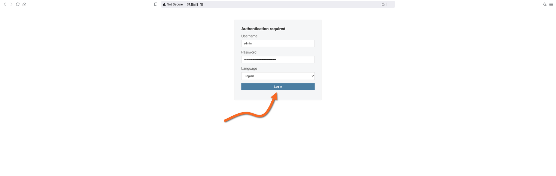 Login to the firewall dashboard