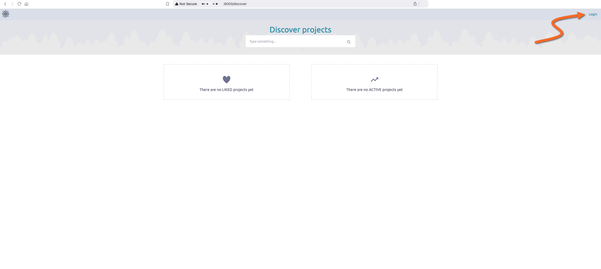The Taiga landing page