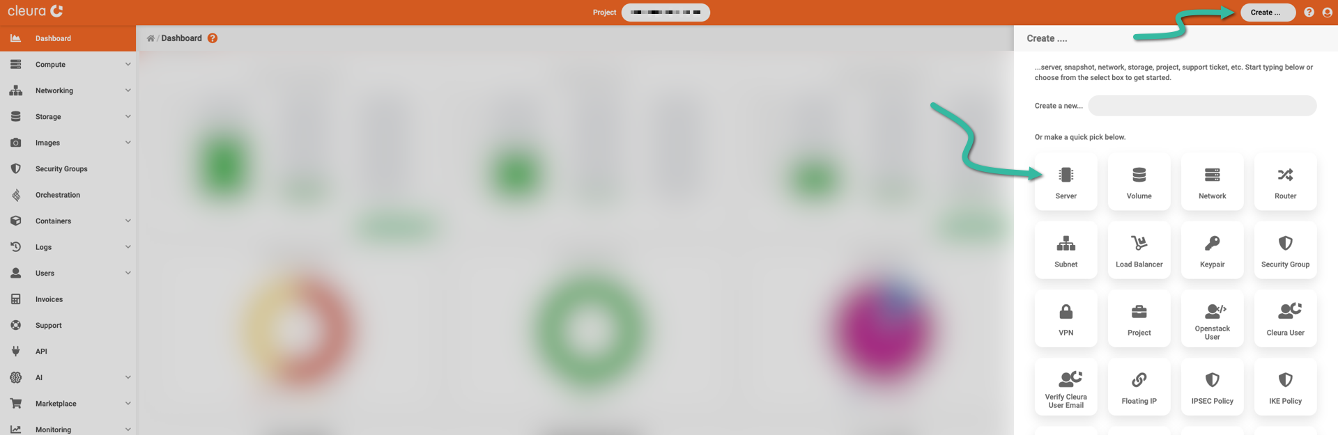 Create new Cleura&nbsp;Cloud object