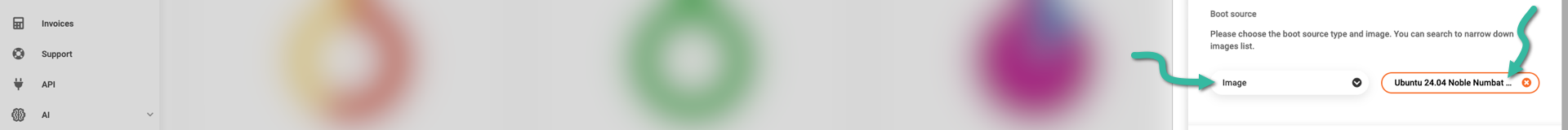 Select boot source and image