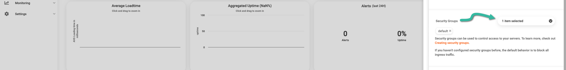 Choose a security group
