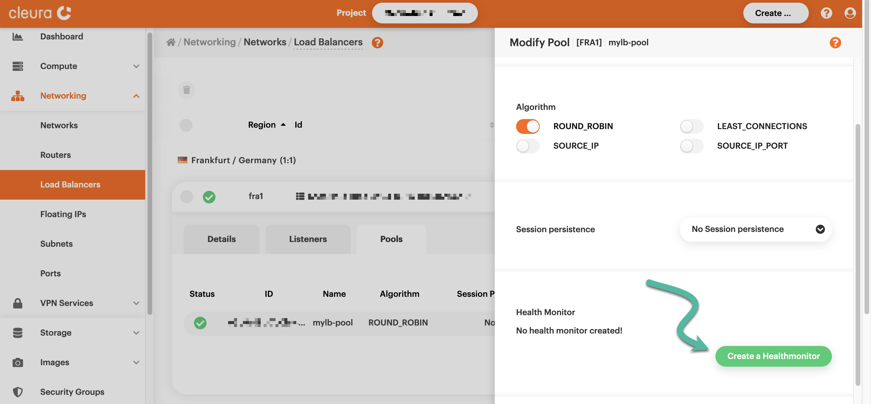 Create new health monitor