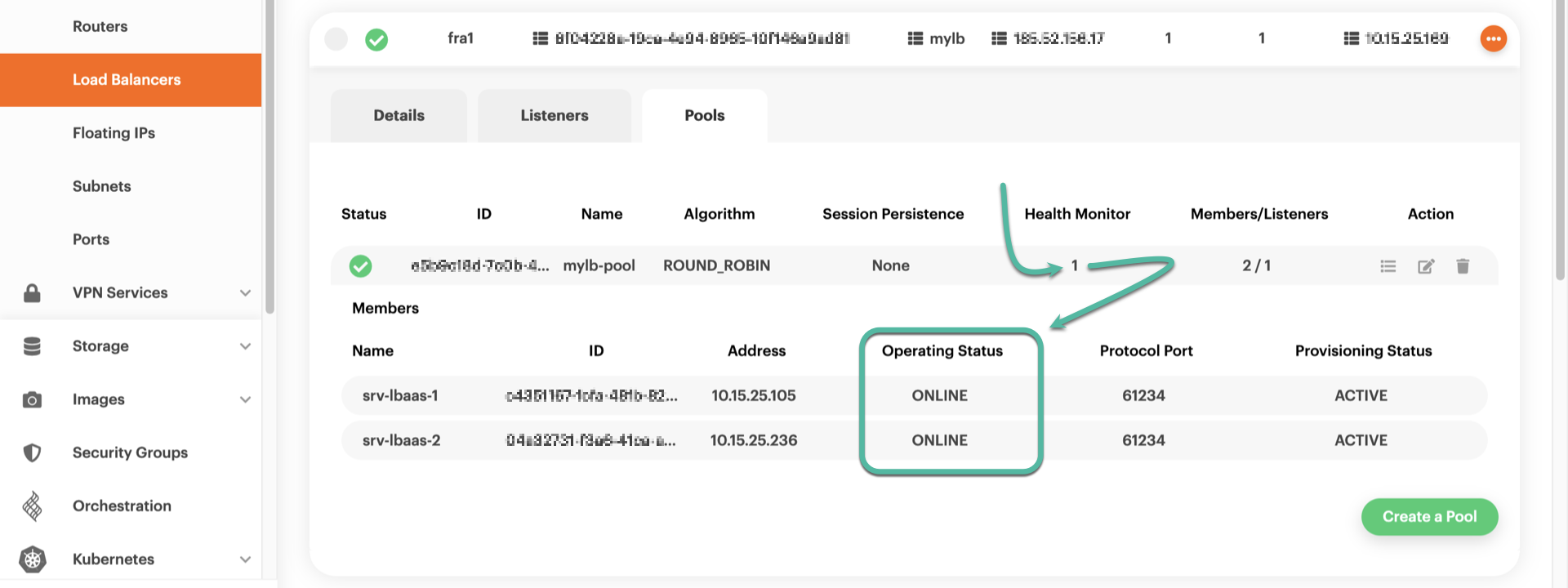 Check members operating status